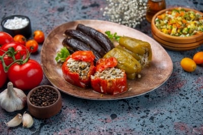 Постни пълнени чушки с ориз